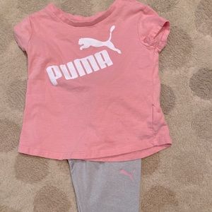 Girls 2-Piece Puma Shirt and Athletic Pant